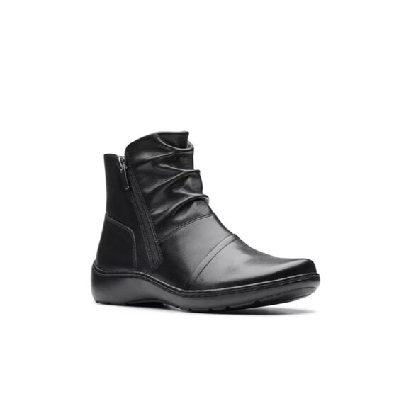Clarks Collection Cora Pace Ankle Boots 11 Black leather MSRP $120 - Picture 1 of 5